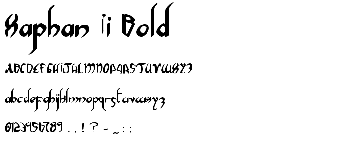 Xaphan II Bold font